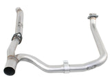AFE: Twisted Steel Loop Delete Down-Pipe & Y-Pipe 2" to 2-1/2" Aluminized Steel Exhaust System Jeep Wrangler Unlimited (JK) 12-18 V6-3.6L