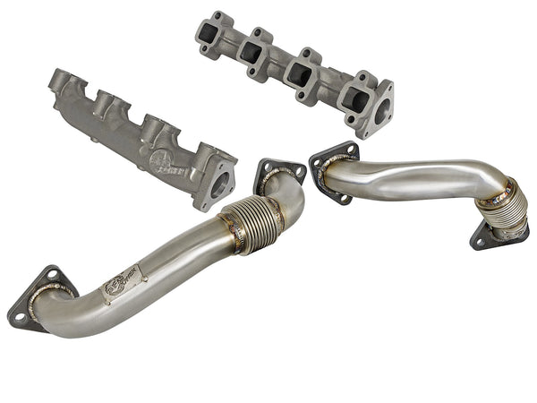 AFE: BladeRunner Exhaust Manifold & Up-Pipes Combo GM Diesel Trucks 01-04 V8-6.6L (td) LB7