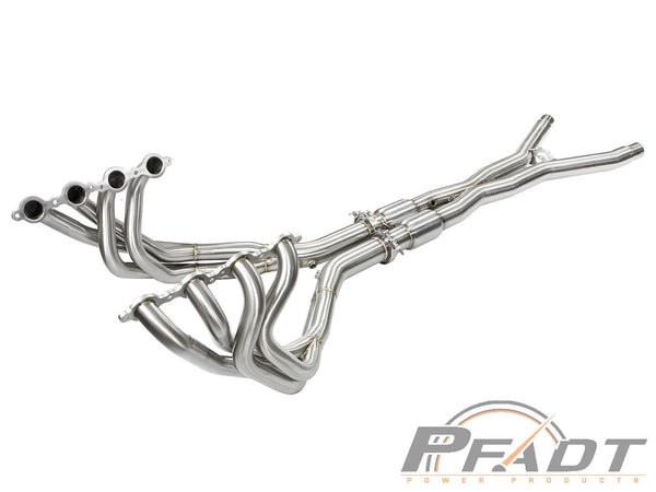 AFE: PFADT Series Tri-Y Long Tube Header & X-Pipe; Street Series Chevrolet Corvette (C6) 06-08 V8-6.0L/6.2L (LS2/LS3)