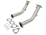 AFE: Twisted Steel 2-1/2" Rear Down-Pipes/Mid-Pipe Infiniti Q50 16-19 V6-3.0L (tt)