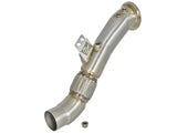AFE: Twisted Steel Down-Pipe (Race Series)  ADDS UP TO: +30 HP HORSEPOWER   +31 Lbs. x Ft. TORQUE MAX GAINS BMW 340i (F30) /440i (F32/33) 16-19 L6-3.0L (t) B58 / 2020 Toyota Supra