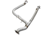 AFE: Twisted Steel Y-Pipe 3" to 3-1/2" Stainless Steel Exhaust System (Race Series) Ford F-150 EcoBoost 15-20 V6-3.5L (tt)