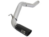 AFE: Large Bore-HD 5" DPF-Back Stainless Steel Exhaust System w/ Black Tip Nissan Titan XD 16-19 V8-5.0L (td)