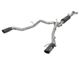AFE: MACH Force-Xp 3" to 3-1/2" 304 Stainless Steel Cat-Back Exhaust System w/ Black Tips Ford F-150 Raptor 17-20 V6-3.5L (tt)