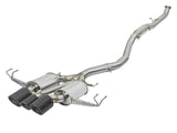 AFE: Takeda 3" 304 Stainless Steel Cat-Back Exhaust System w/ Tri-Carbon Tips Honda Civic Type R 17-19 I4-2.0L (t)