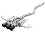 AFE: Takeda 3" 304 Stainless Steel Cat-Back Exhaust System w/ Tri-Black Tips Honda Civic Type R 17-19 I4-2.0L (t)