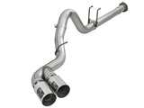 AFE: Rebel XD Series 4" 409 Stainless Steel DPF-Back Exhaust System w/ Dual Polished Tips Ford Diesel Trucks 17-19 V8-6.7L (td)
