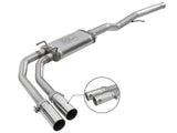 AFE: Rebel Series 3" to 2-1/2" 409 Stainless Steel Cat-Back Exhaust System GM Silverado/Sierra 1500 09-19 V6-4.3L/V8-4.8L/5.3L (Crew Cab/Long Bed)