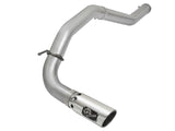 AFE: Large Bore-HD 4" DPF-Back Stainless Steel Exhaust System w/ Polished Tip Nissan Titan XD 16-19 V8-5.0L (td)