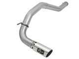 AFE: ATLAS 4" Aluminized Steel DPF-Back Exhaust System w/ Polished Tip Nissan Titan XD 16-19 V8-5.0L (td)