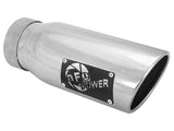 AFE: MACH Force-Xp 4" 304 Stainless Steel Exhaust Tip 	 3-1/2" In x 4-1/2" Out x 12"L Bolt-On