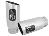 AFE: MACH Force-Xp 4" Stainless Steel Exhaust Tip 4" In x 5" Out x 12" L Bolt-On