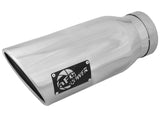 AFE: MACH Force-Xp 4" 304 Stainless Steel Exhaust Tip 4" In x 6" Out x 15" L Bolt-On Left
