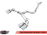 AWE: 2018 Volkswagen MK7.5 Golf R - Track Edition Exhaust w/ 102mm Chrome Silver Tips
