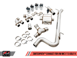 AWE: 2018 Volkswagen MK7.5 Golf R - SwitchPath Exhaust w/ 102mm Chrome Silver Tips