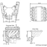 Kooks Headers & Exhaust:  LSX SWAP HEADER MID-LENGTH 1-3/4" X 3" (UNIVERSAL)
