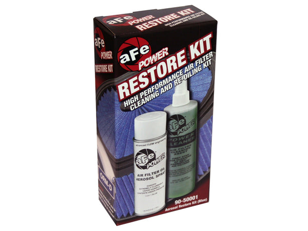 AFE: Air Filter Restore Kit: 6.5 oz Blue Oil & 12 oz Power Cleaner (Aerosol Spray Oil)