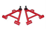 BMR:  1979-1993 Ford Mustang A-arms, lower, coilover, non-adjust, poly, std ball joint (Red)