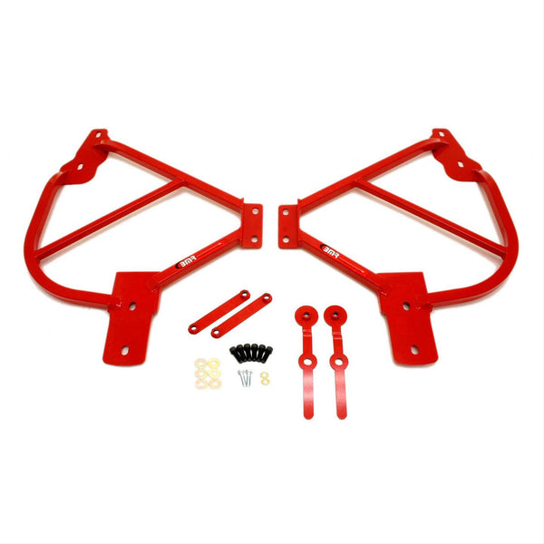BMR:  2010 - 2015 Chevy Camaro Subframe connectors, bolt-on (Red)