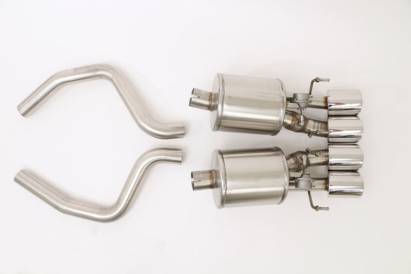 Billy Boat Exhaust: 2005-08 CHEVY C6 CORVETTE FUSION EXHAUST SYSTEM FOR FACTORY NPP (ROUND TIPS)