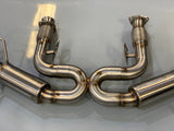 Billy Boat Exhaust: CHEVY C8 CORVETTE STINGRAY BULLET EXHAUST SYSTEM (BLACK SPEEDWAY TIPS *NO AFM VALVE*)