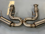 Billy Boat Exhaust: CHEVY C8 CORVETTE STINGRAY BULLET EXHAUST SYSTEM (4.5″ BLACK DOUBLE WALL TIPS *WITH AFM VALVE*)