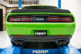 MBRP: 2015-21 Dodge Challenger  6.2L, 6.4L HEMI -- 3" Dual Cat Back Quad Tips w/ Carbon Fiber Tips (Race) T304 Stainless Steel