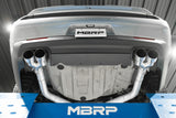 MBRP: 2015-16 Challenger 5.7L HEMI -- 3" Dual Rear Cat-Back, Quad Tips (Race Version), AL