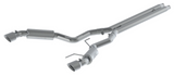 MBRP: 2015-17 Mustang GT 5.0 (Coupe Only) -- 3" Cat Back, Dual Split Rear, Race Version, 4.5" tips Aluminized Steel