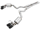 AWE: 2015-2020 Ford Mustang GT 5.0L - Touring Edition Catback Exhaust Quad Diamond Black Tips