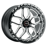 Weld: 15x10 Laguna Beadlock Drag Gloss Black Wheel with Milled Spokes