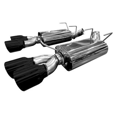 Kooks Headers & Exhaust:  2013-2014 FORD MUSTANG SHELBY GT500 QUAD TIP AXLEBACK (BLACK TIPS)