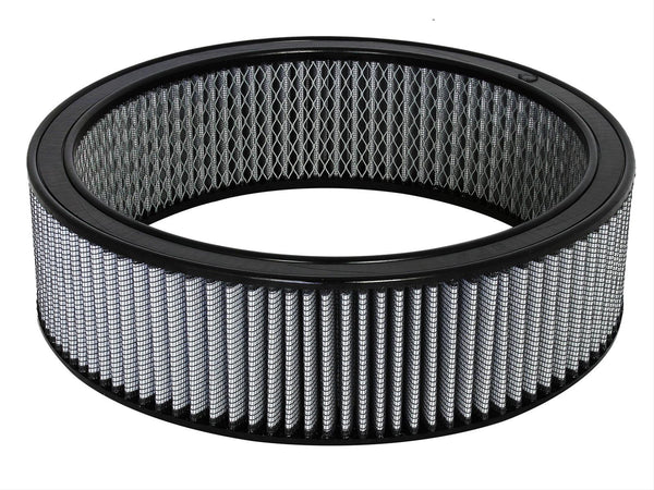 AFE: Round Racing Air Filter w/Pro DRY S Filter Media 14 OD x 12 ID x 4 H in E/M