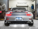 AWE: 2014-2019 Porsche 991 Turbo Performance Exhaust and High-Flow Cat Sections w/Diamond Black RSR Tips