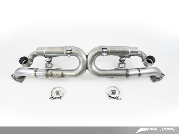 AWE: 2012-16 Porsche 991 Carrera Non-PSE Models - SwitchPath Exhaust (Diamond Black Tips)