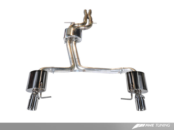 AWE: 2012-2015 Audi A7 C7 3.0T - Touring Edition Exhaust System w/Dual Outlet Chrome Silver Tips