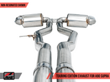 AWE: 2020-21 Toyota Supra A90 - Non-Resonated Touring Edition Exhaust (5" Diamond Black Tips)
