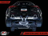 AWE: 2020-21 Toyota Supra A90 - Resonated Touring Edition Exhaust (5" Chrome Silver Tips)