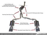 AWE: 2009-12 Audi A4 2.0T B8 - Touring Edition Quad Outlet Exhaust (Diamond Black Tips)