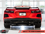 AWE: 2020-21 Chevrolet Corvette 6.2L C8 - Track Edition Exhaust (Quad Diamond Black Tips)