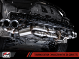 AWE: 2020-21 Chevrolet Corvette 6.2L C8 - Touring Edition Exhaust (Quad Chrome Silver Tips)