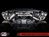 AWE: 2020-21 Chevrolet Corvette 6.2L C8 - Touring Edition Exhaust (Quad Chrome Silver Tips)