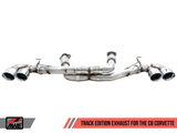 AWE: 2020-21 Chevrolet Corvette 6.2L C8 - Track Edition Exhaust (Quad Diamond Black Tips)