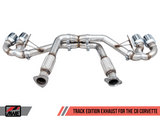 AWE: 2020-21 Chevrolet Corvette 6.2L C8 - Track Edition Exhaust (Quad Diamond Black Tips)