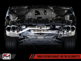 AWE: 2020-21 Chevrolet Corvette 6.2L C8 - Track Edition Exhaust (Quad Diamond Black Tips)