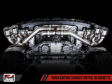 AWE: 2020-21 Chevrolet Corvette 6.2L C8 - Track Edition Exhaust (Quad Chrome Silver Tips)