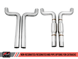 AWE: 2017-19 Chevrolet Camaro SS | ZL1 - Touring Edition Catback Exhaust / Non-Resonated (Diamond Black Tips Quad Outlet)