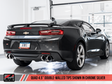 AWE: 2017-19 Chevrolet Camaro SS | ZL1 - Track Edition Axleback Exhaust (Chrome Silver Tips Quad Outlet)