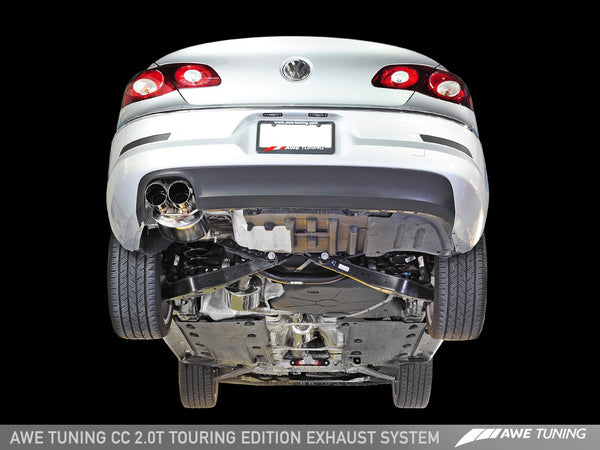 AWE: 2009-17 Volkswagen CC - Touring Edition Performance Exhaust (Chrome Silver Tips)