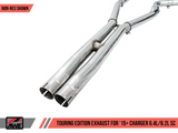 AWE: 2015-21 Dodge Charger 6.4 - Touring Edition Exhaust Non-Resonated (Chrome Silver Tips)